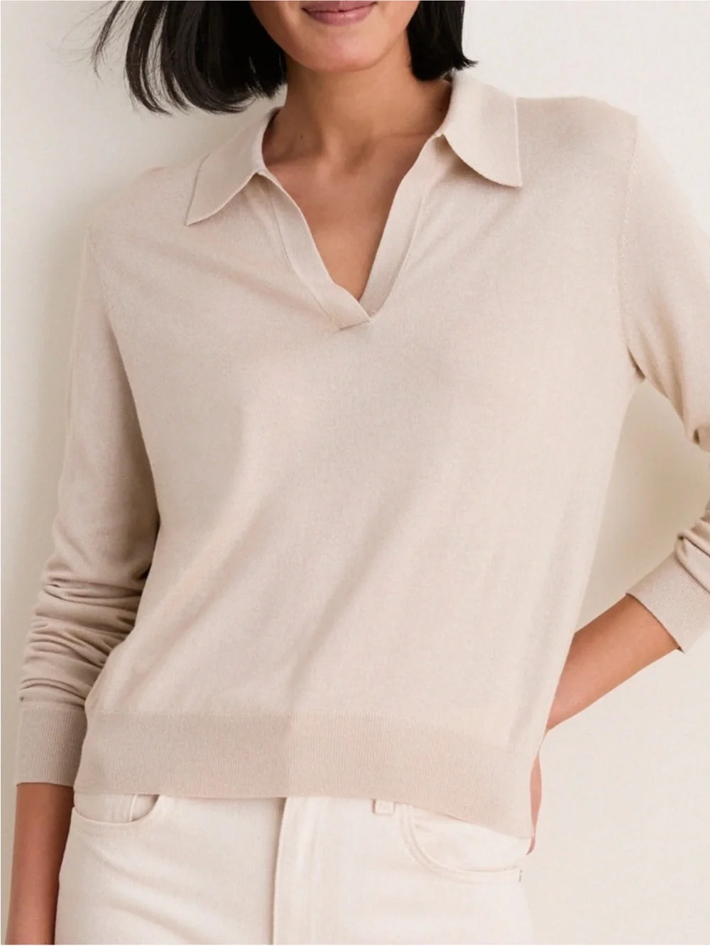 J.Crew Beige Merino Wool Pullover Sweater